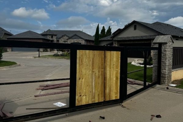 Fence Staining Before