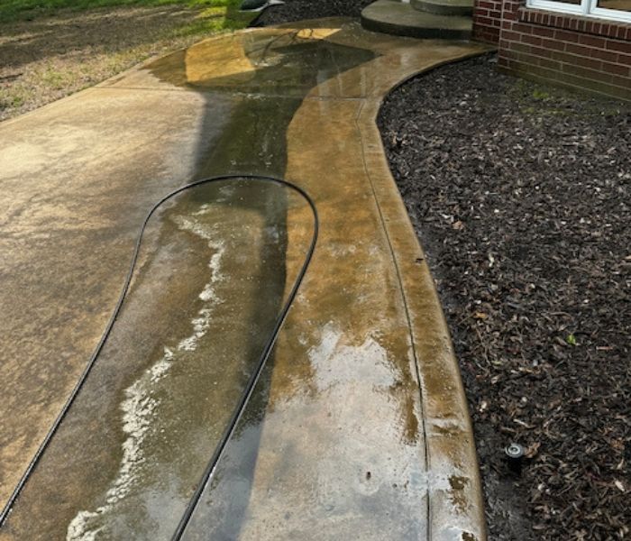 Concrete Cleaning Before